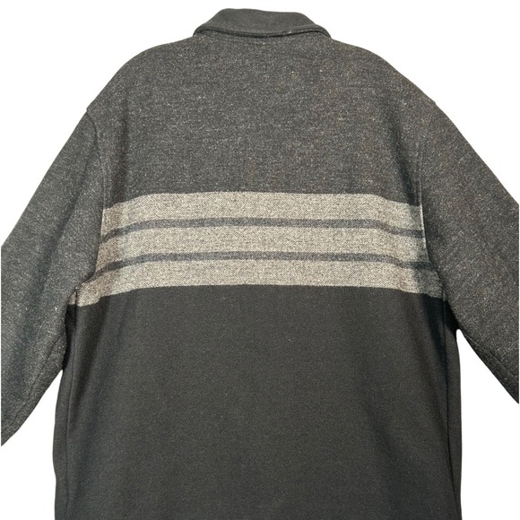 Woolrich John Rich & Bros Mens Full Zip Jacket Gray Black Stripe Outdoors LARGE - Picture 5 of 8